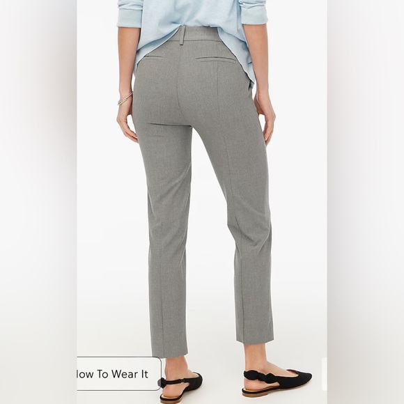 Slim cropped Ruby pant in stretch twill - GRAY - Picture 2 of 4